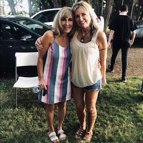 Striped Spaghetti Strap Dress - Picture 1 of 6